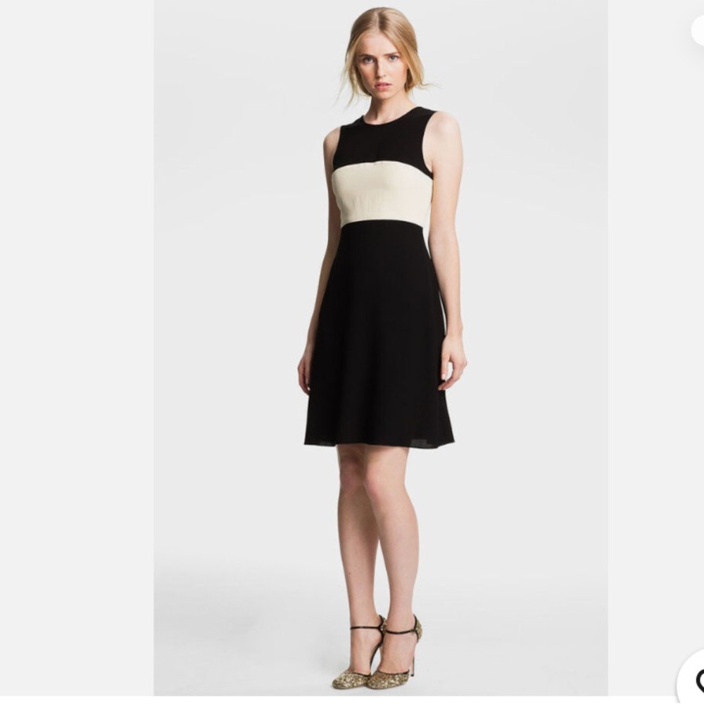 L’AGENCE black and white color block a-line lightweight mini dress size S